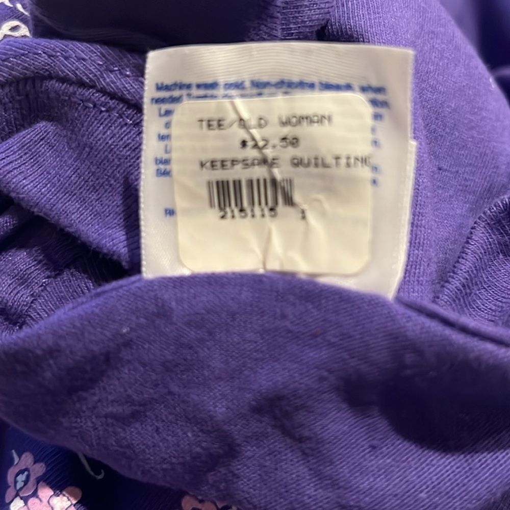 Old Woman Red Hat Short Sleeve Purple Hanes Beefy-T T-Shirt Size XL - Picture 6 of 6
